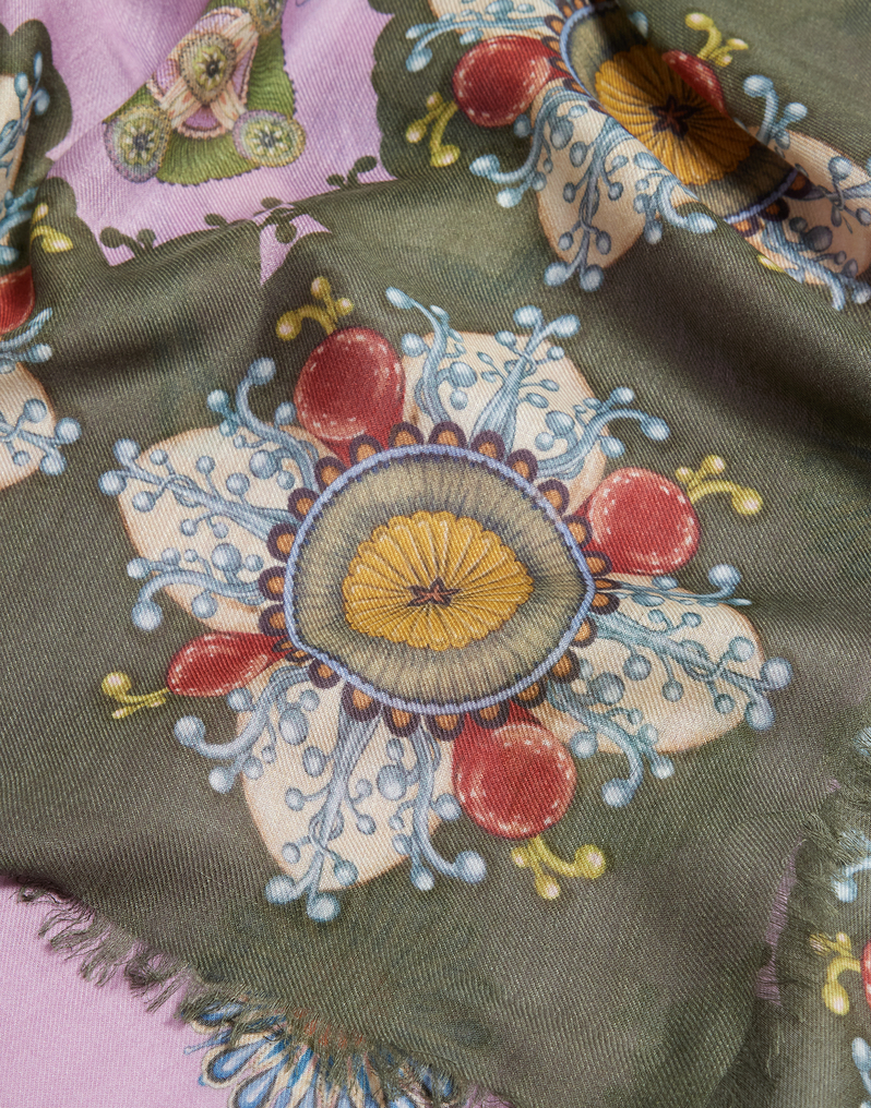 La DoubleJ Foulard 140 La DoubleJ Foulard 140 Nucleus Placée Dusty Pink SCA0060MOS001NUC06PI10