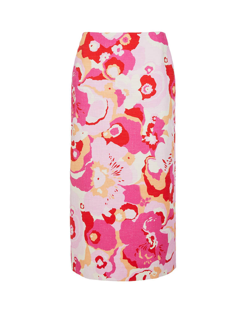 LaDoubleJ Pencil Skirt LaDoubleJ Pencil Skirt Peonia Rosa SKI0011COT005PEO0002