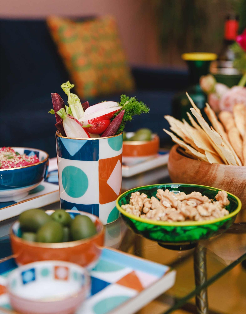 La DoubleJ Decorative Cup La DoubleJ Decorative Cup Diamond Dots VAS0008CER001CHA0004