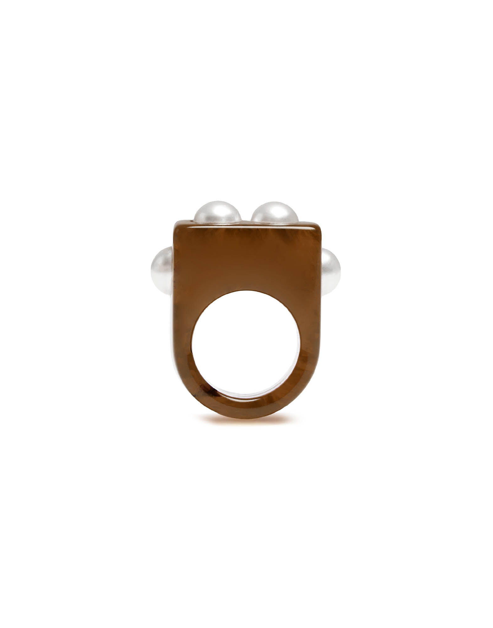 Nefertiti Ring en Solid Tortoiseshell pour Femme La DoubleJ