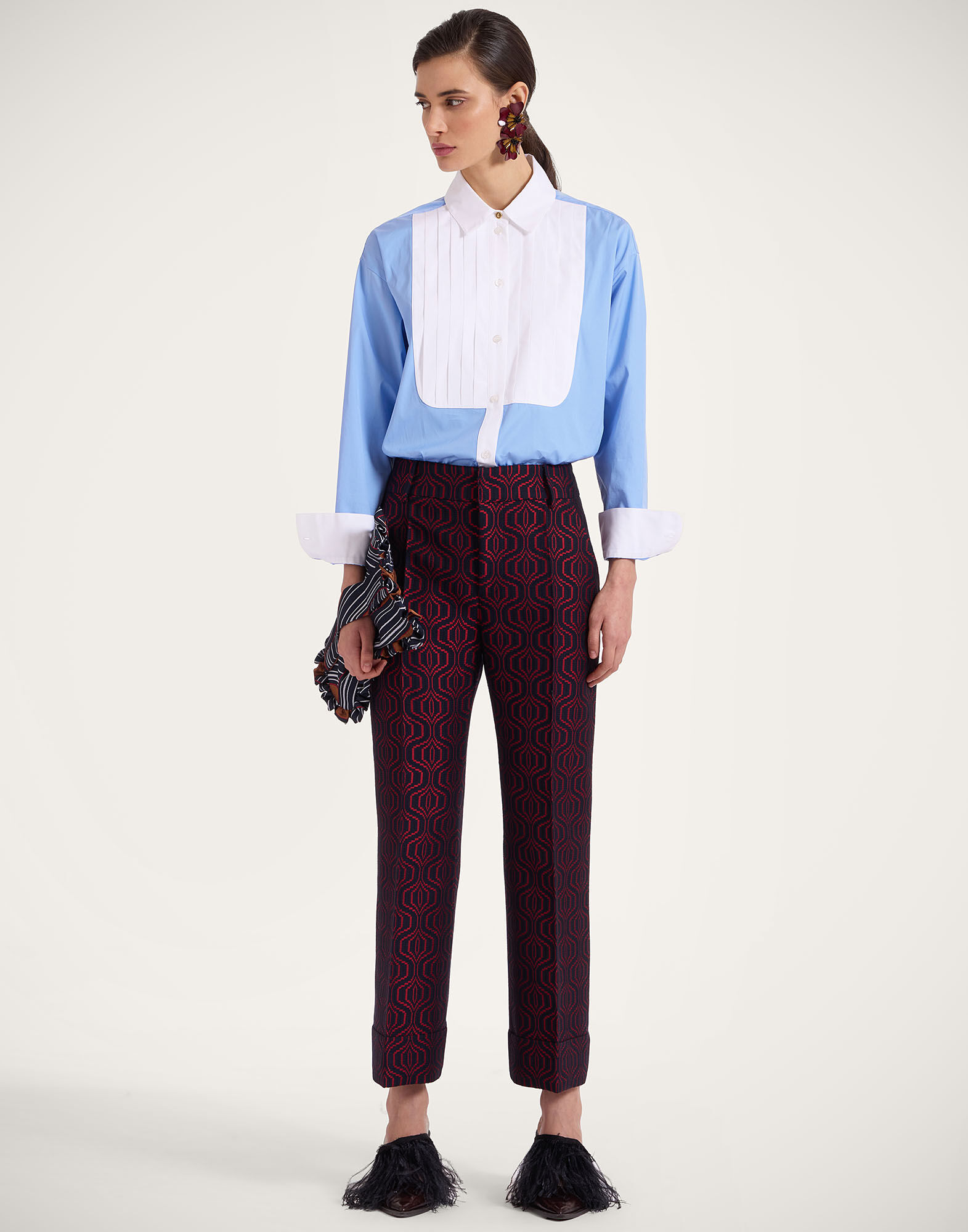 La DoubleJ Hendrix Pants Pixel Blue TRO0014JCQ098PIX01BU03