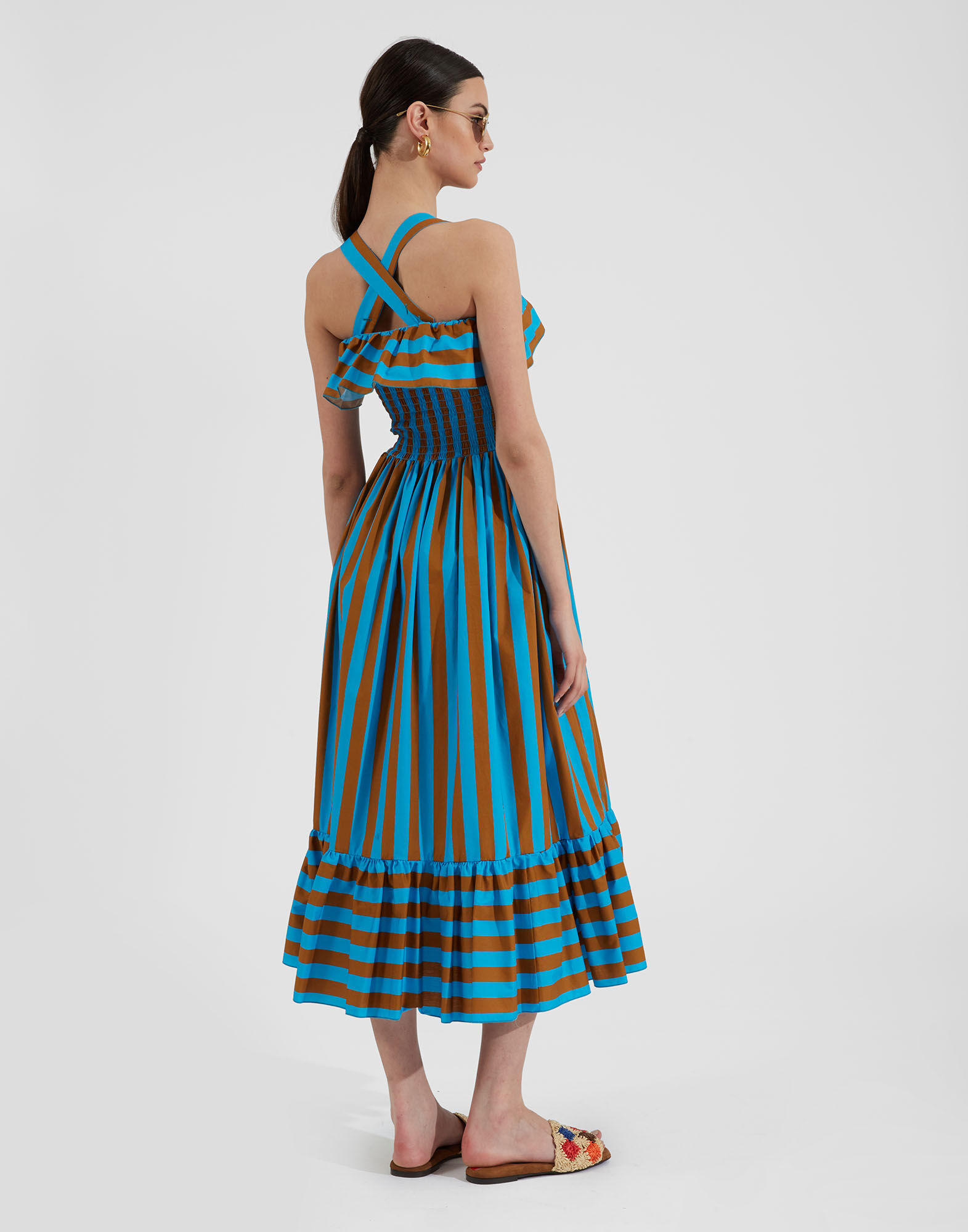 La DoubleJ Sunkissed Dress Riviera Turchese DRE0478COT039RIV02BU08