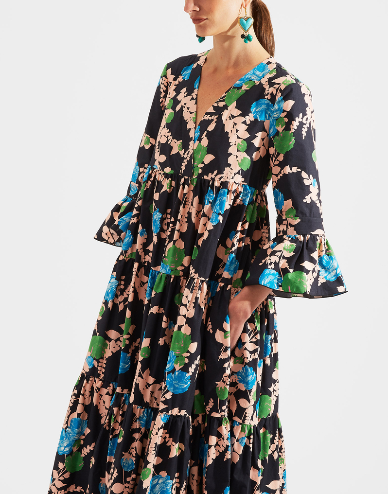 LaDoubleJ Jennifer Jane Dress LaDoubleJ Jennifer Jane Dress Winter Rose Nero DRE0114COT001WTR0003