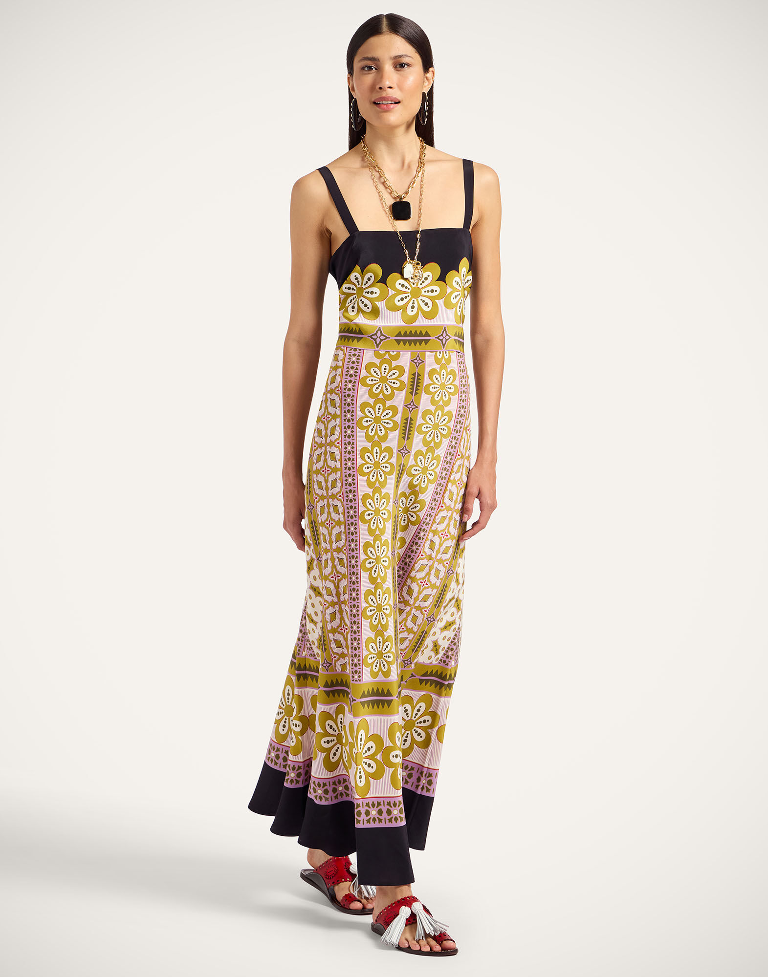 La DoubleJ Slip-Around Dress Pagoda Plac&eacute;e Pink DRE0562CRE002PAG01PI01