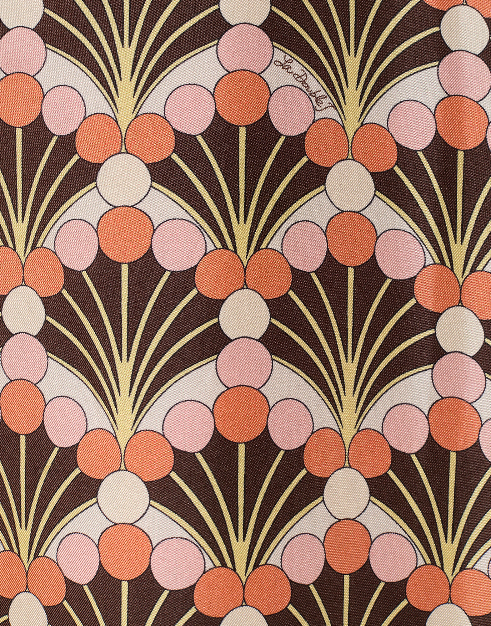 La DoubleJ Chemise Swing Dress Florette Fan Brown DRE0913SIL001FLF02BR02