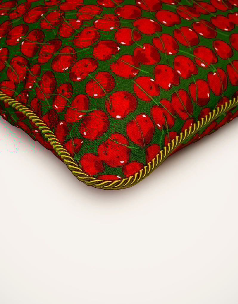 La DoubleJ Cushion (45X45) La DoubleJ Cushion (45X45) Cherries Verde CUS0012COT034CHY0004