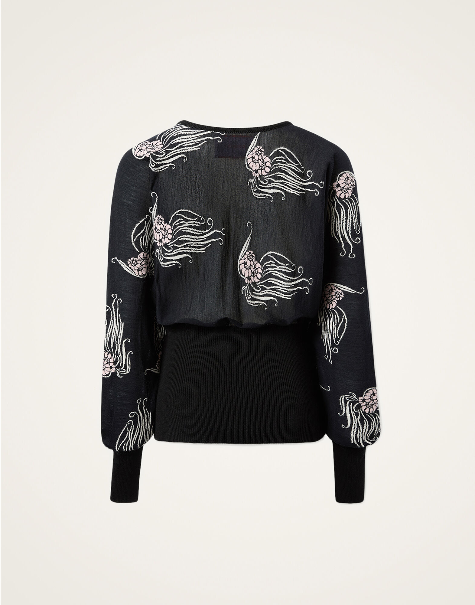 La DoubleJ Winged Knit Top Lemuria Black PUL0331KNI186VA435BL01
