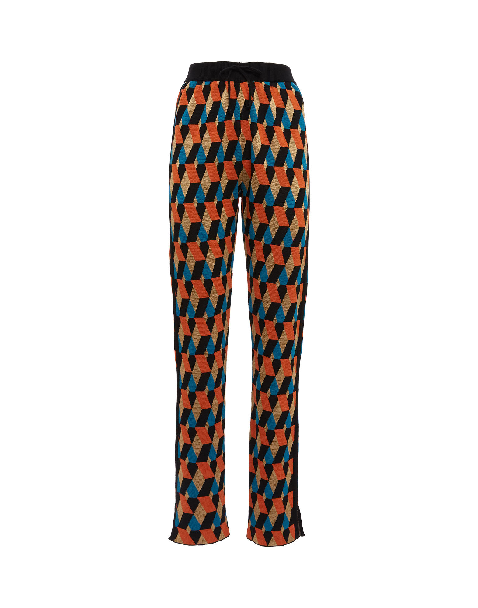 La DoubleJ Knit Leisure Joggers Diamond Nero TRO0045KNI044VAR0080