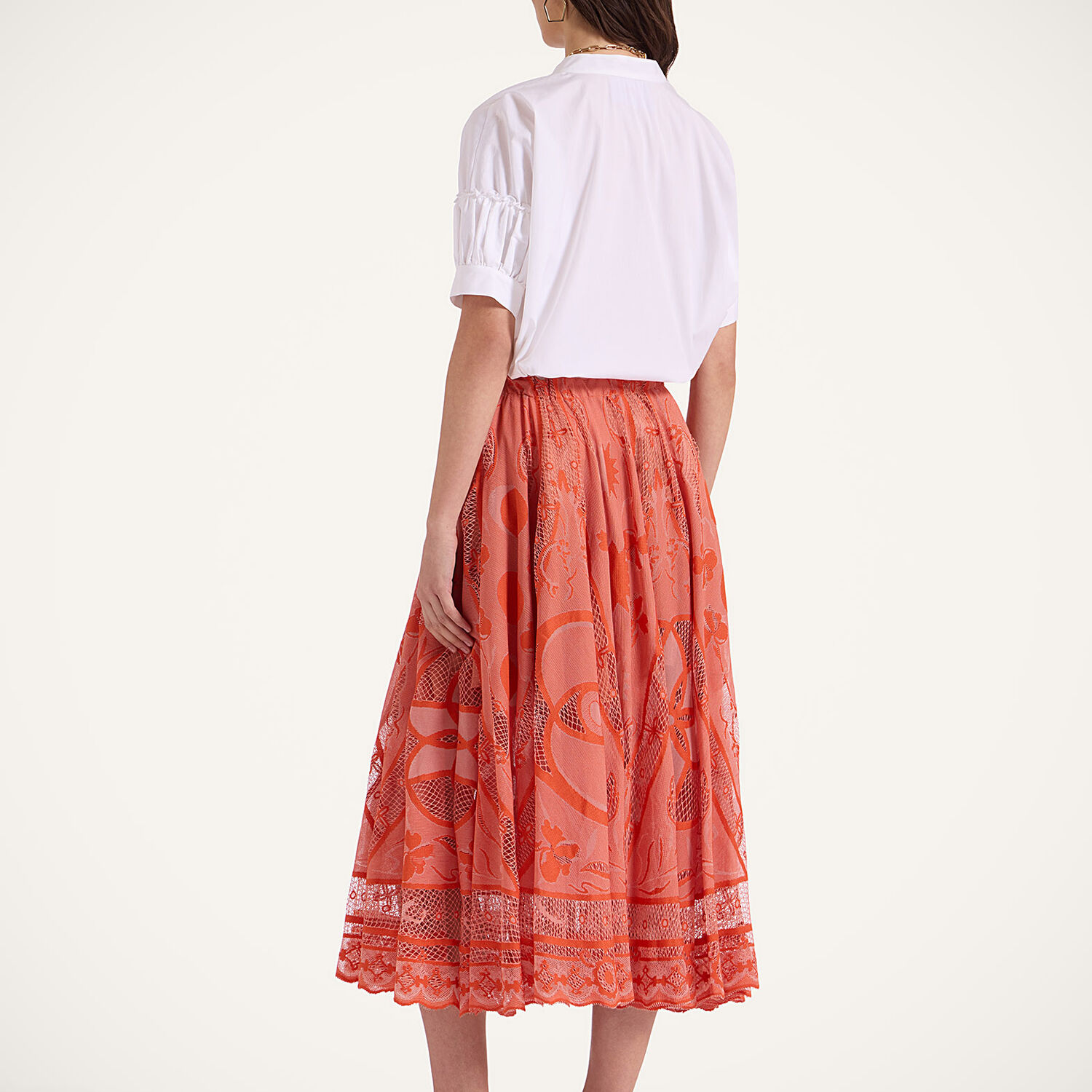La Doublej Dutchess Skirt In Red