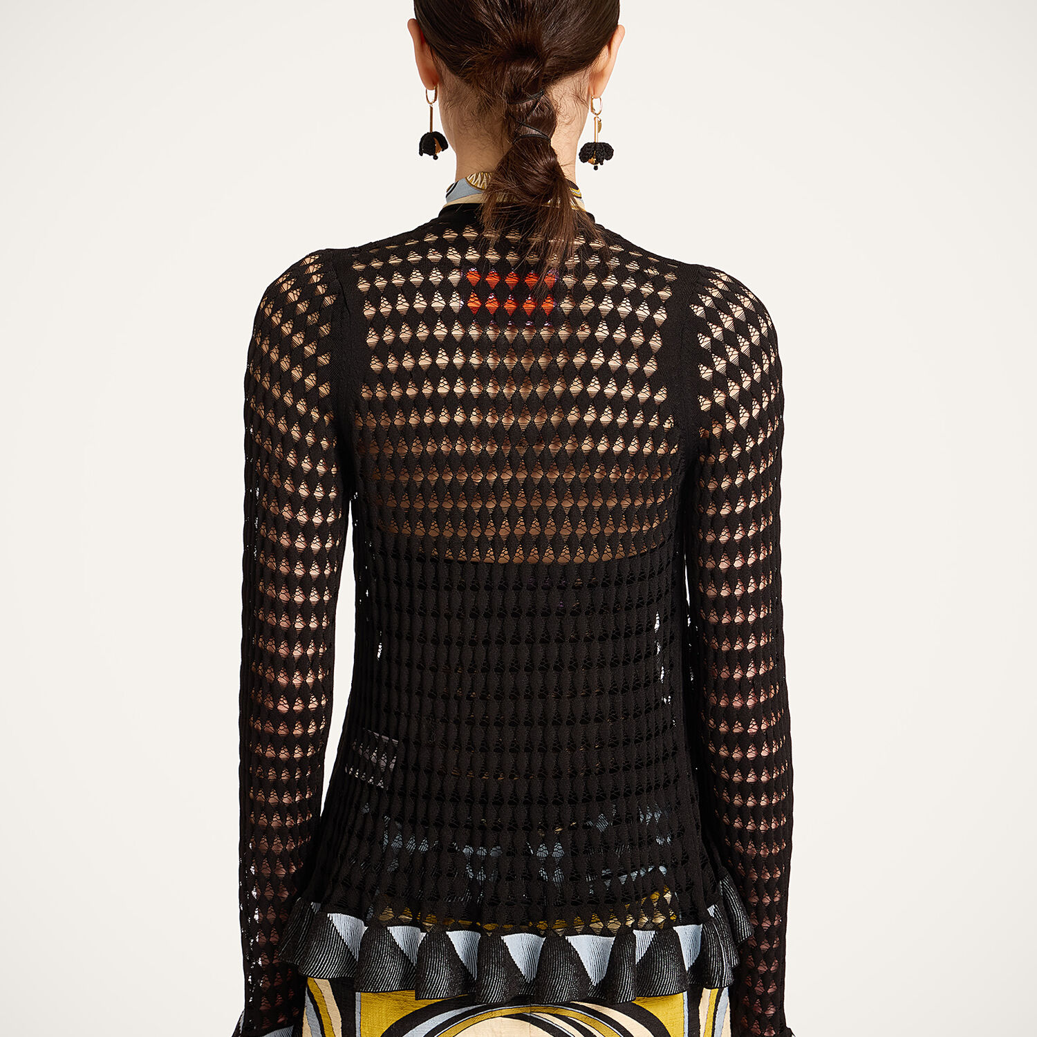  La Doublej Knitwear Women - Fiocchetto Cardigan Solid Black M 54% Viscose 30% Polyester 10% Silk 6% Cotton 