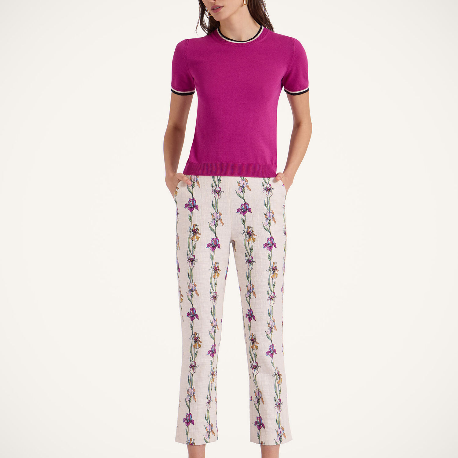 La Doublej Torero Pants In Mini Iris Ivory