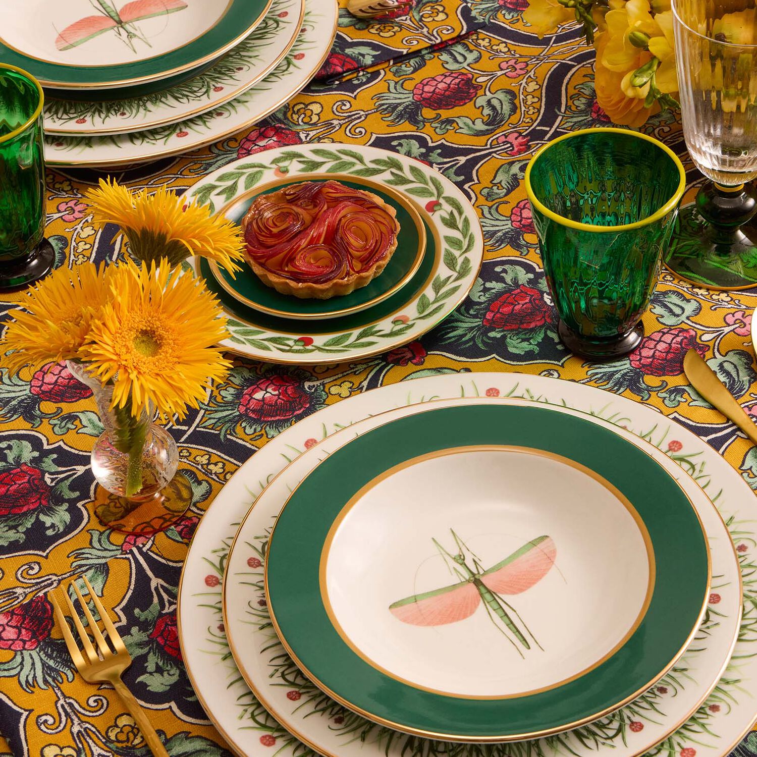 La Doublej Plates Women - Dinner Plates Set Of 2 Libellula One Size 100% Porcelain 
