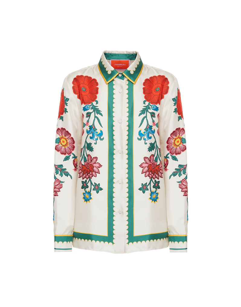 La DoubleJ Boy Shirt La DoubleJ Boy Shirt Dragonflower Placée Multicolor SHI0040SIL001DRE05MU01