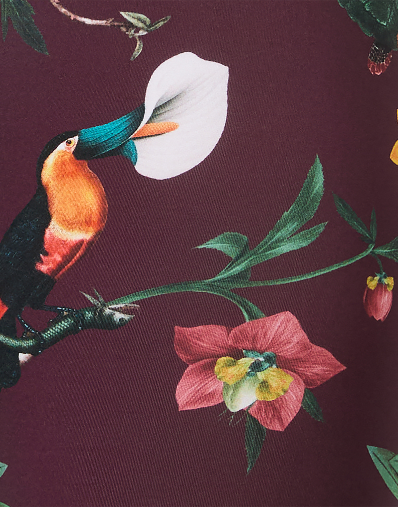 La DoubleJ Leggings La DoubleJ Leggings Zooflora Burgundy TRO0013JER005ZOF02RE02