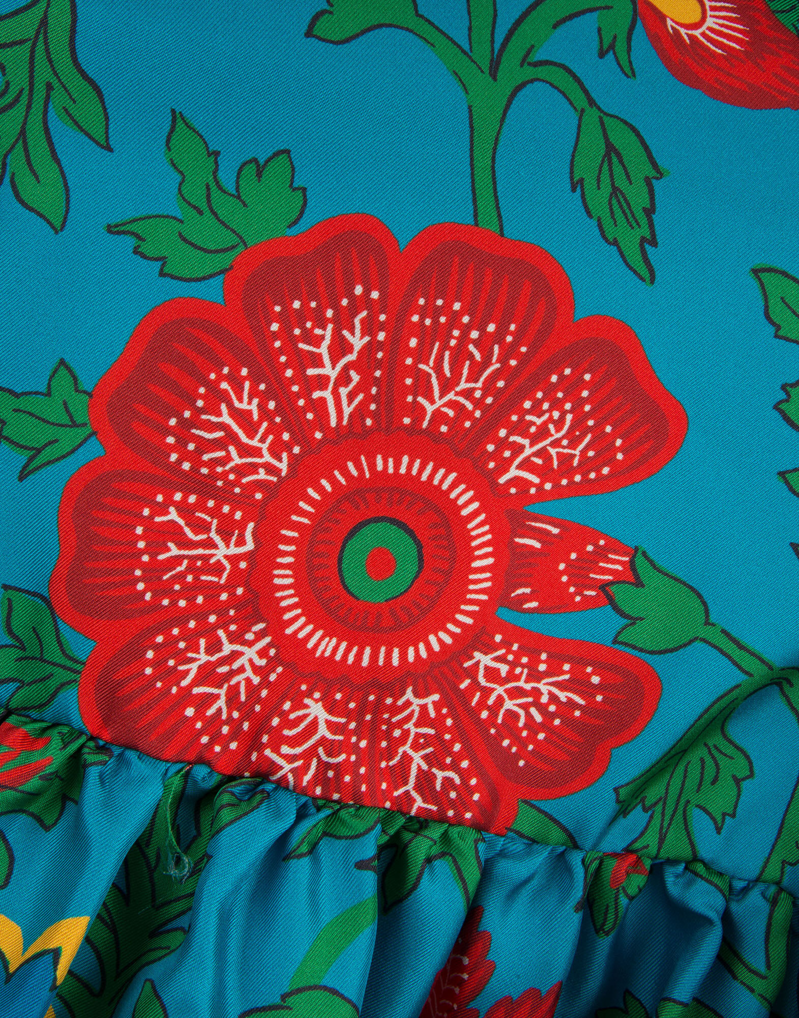 LaDoubleJ Bouncy Dress Dragon Flower Turchese DRE0042SIL001DRA0005