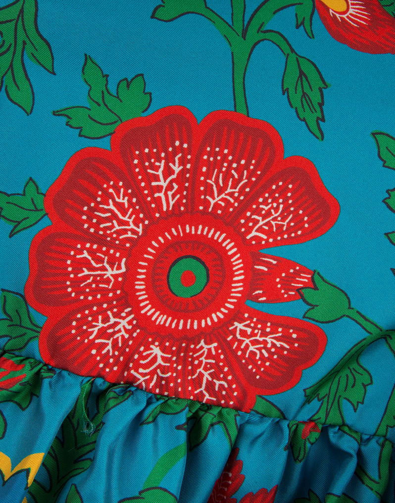 LaDoubleJ Bouncy Dress LaDoubleJ Bouncy Dress Dragon Flower Turchese DRE0042SIL001DRA0005