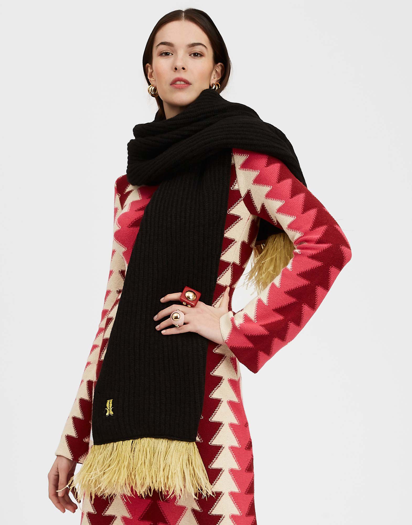 High Kick Scarf in Anthracite for Women | La DoubleJ