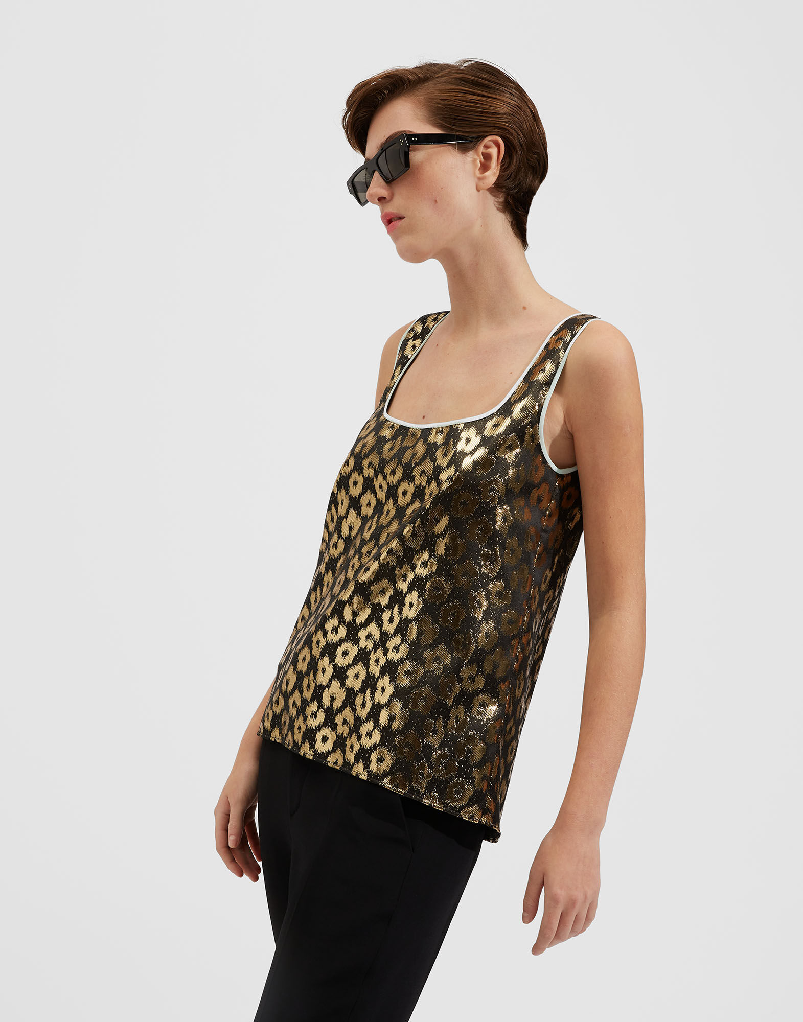 La DoubleJ Twirl Top Leopard Chine' TOP0085JAC041LEC0001