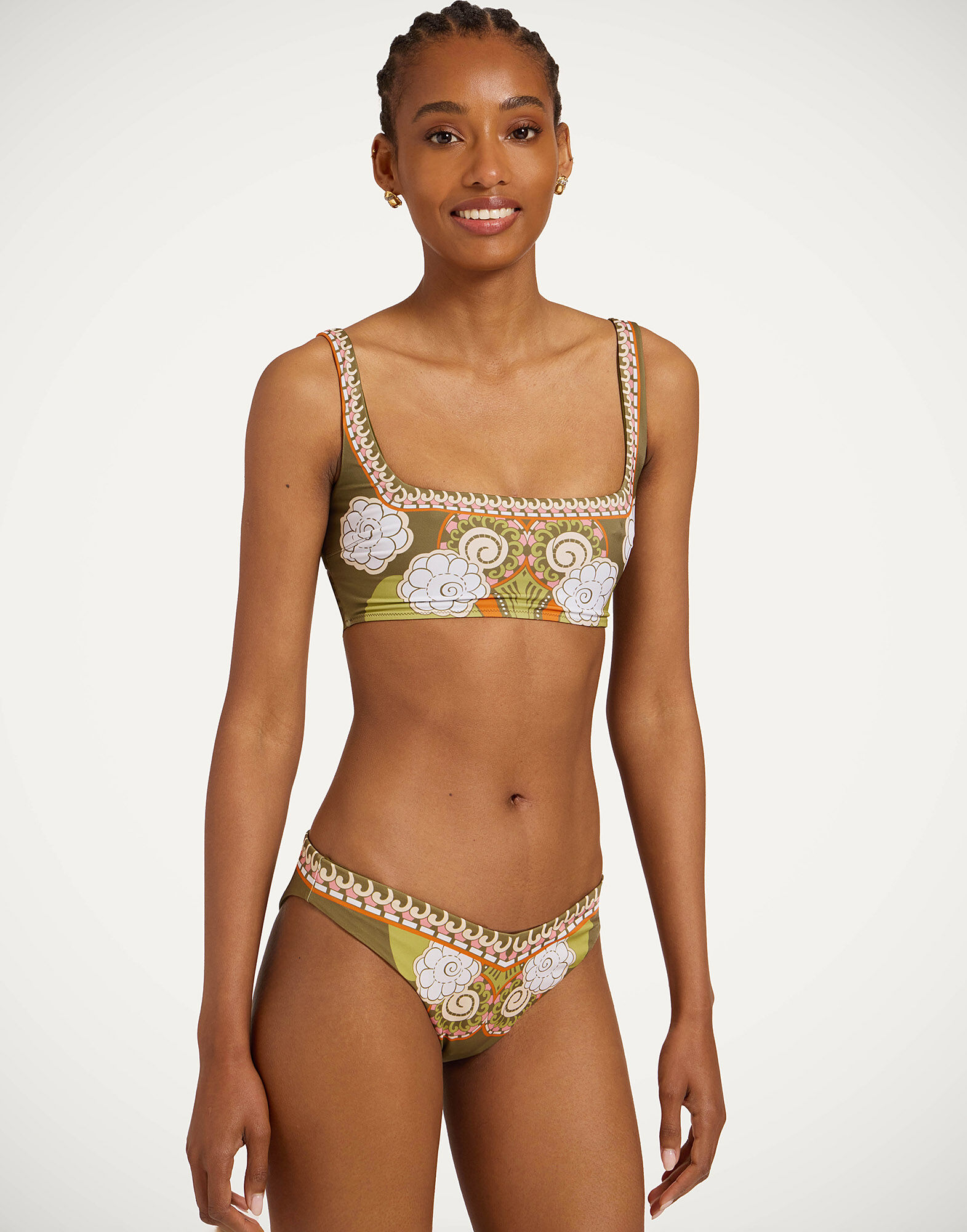 La DoubleJ Pammy Bikini Top Ambrosia Plac&eacute;e Green SWI0106LYC009AMB03GR02