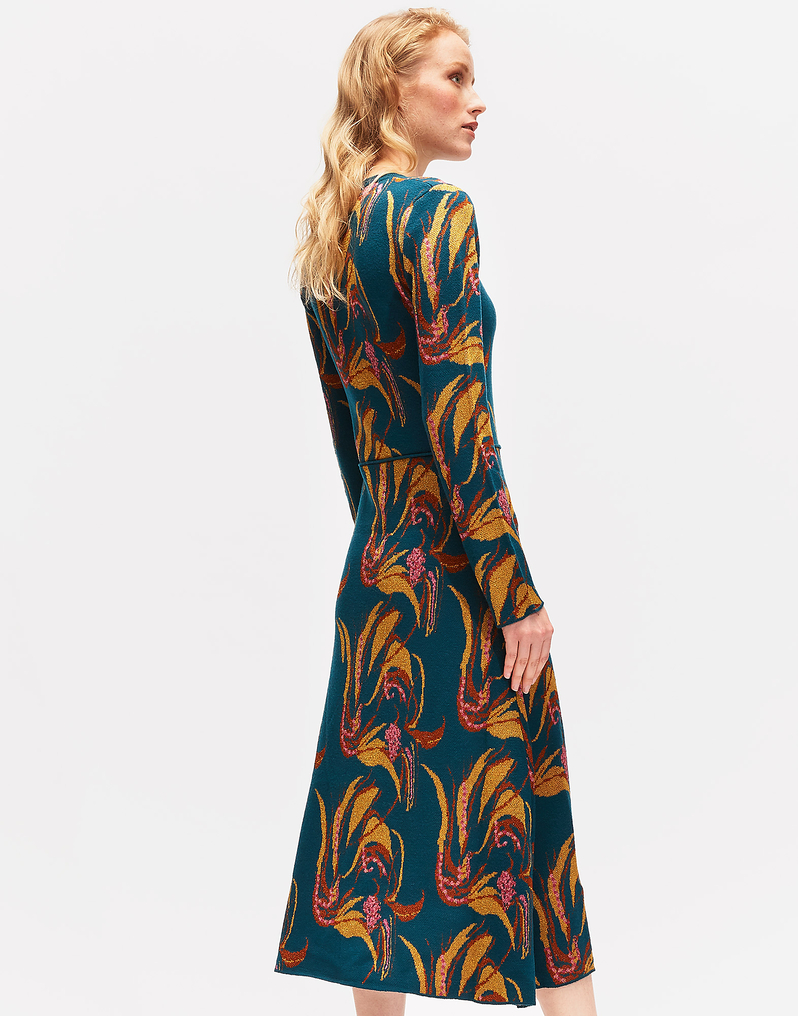 LaDoubleJ Bee Dress LaDoubleJ Bee Dress Windy Flowers Blu DRE0096KNI011WIN0002