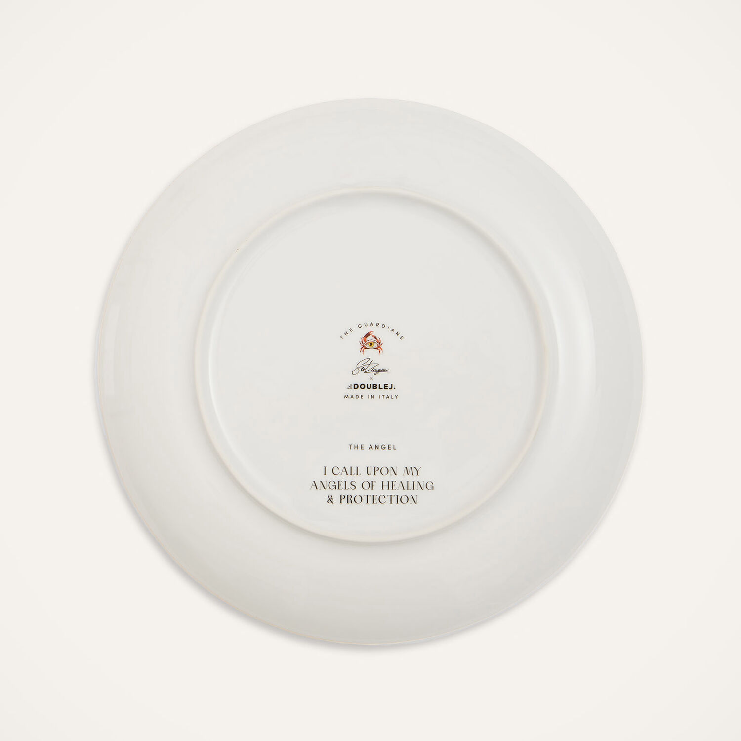  La Doublej Decorative Objects Women - Decorative Plate The Angel Brown One Size 100% Porcelain 