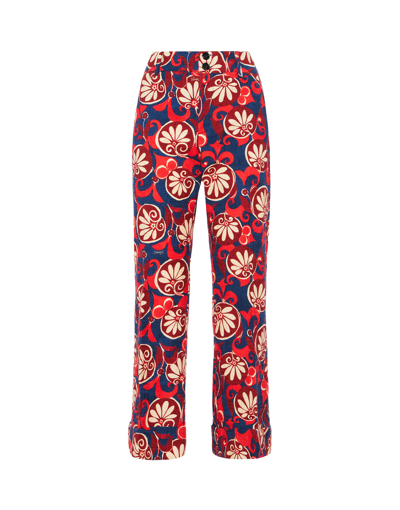 La DoubleJ Hendrix Pants Moonflower Navy TRO0014COT005MOO01BU06