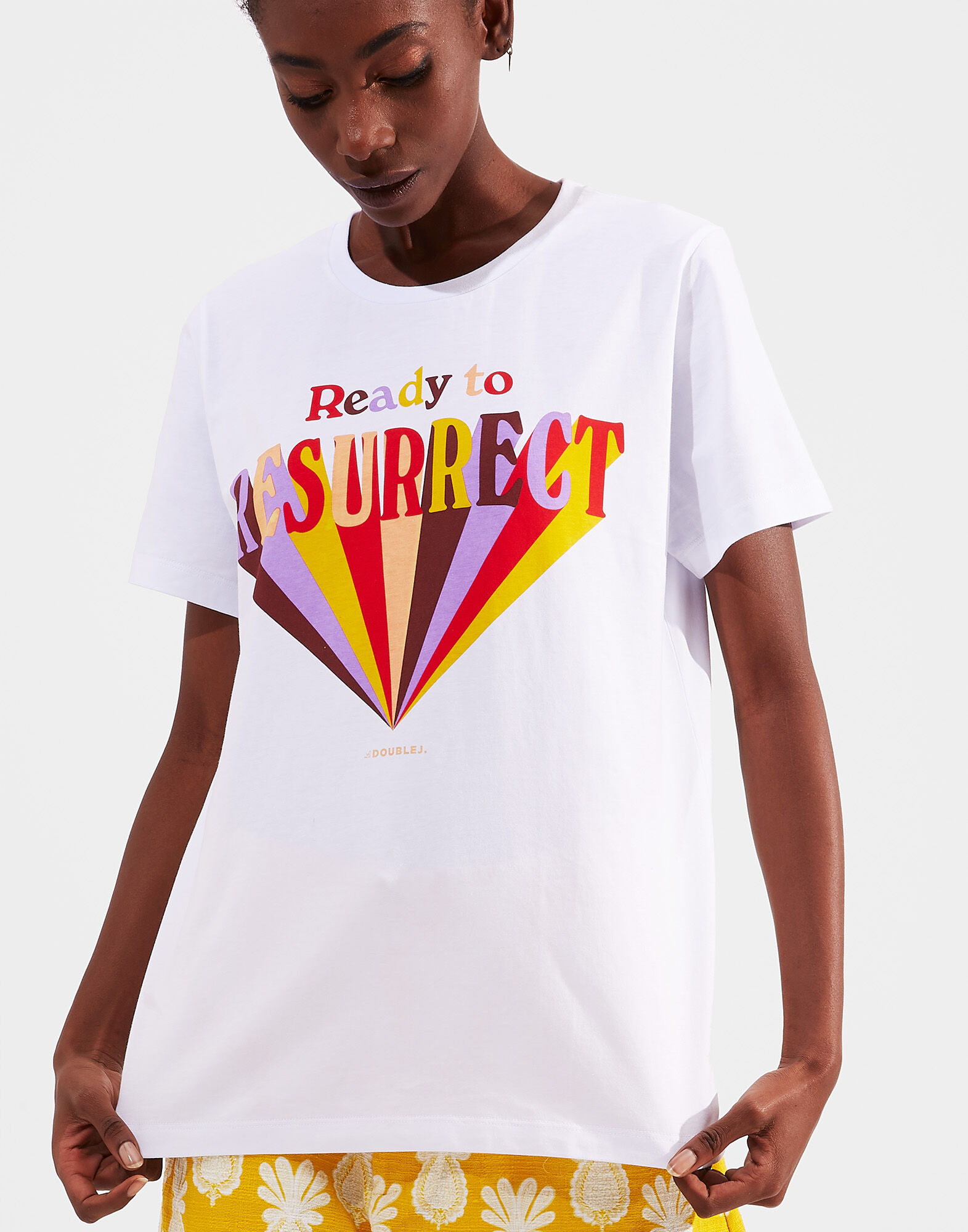 LaDoubleJ Slogan T-shirt Ready To Resurrect SHI0031JER010SLO0002