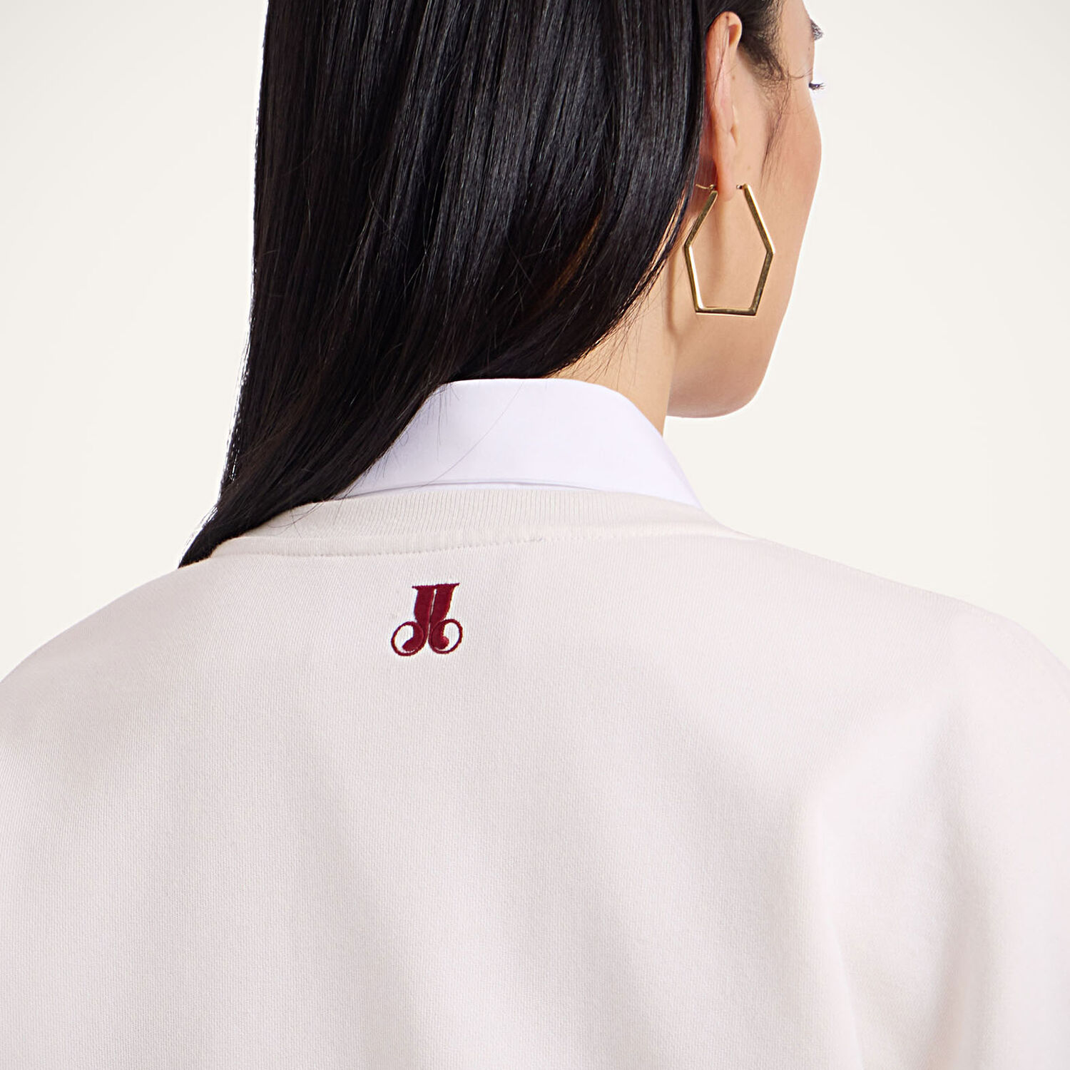 La Doublej Joy Sweatshirt In Joy Off White