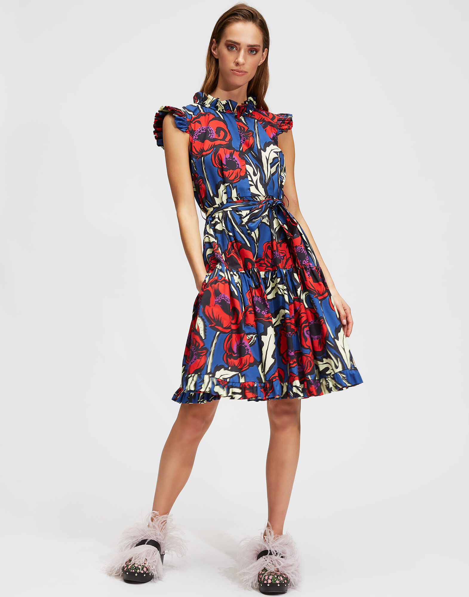 LaDoubleJ Short And Sassy Dress Big Blooms DRE0003COT001PFI0001