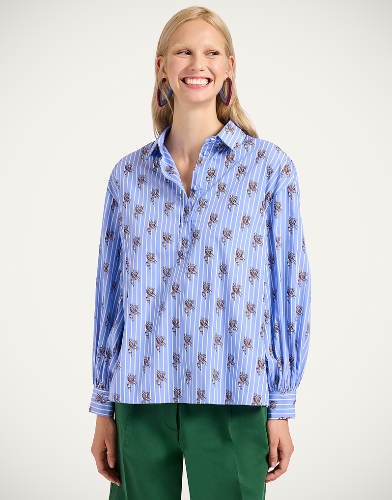 La DoubleJ Poet Shirt La DoubleJ Poet Shirt Gryphos Light Blue SHI0055COT059GRY03BU01