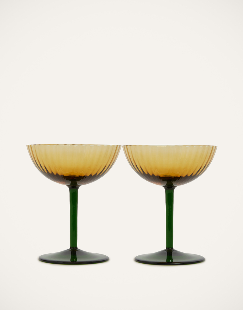 La DoubleJ Champagne Coupe Set of 2 La DoubleJ Champagne Coupe Set of 2 Giallo GLA0012MUR001YEL0004