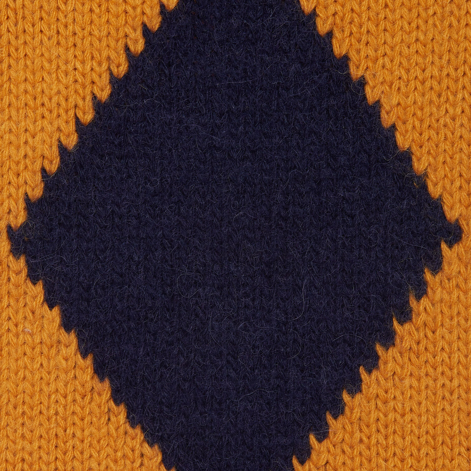La Doublej Argyle Gilet In Navy & Yellow