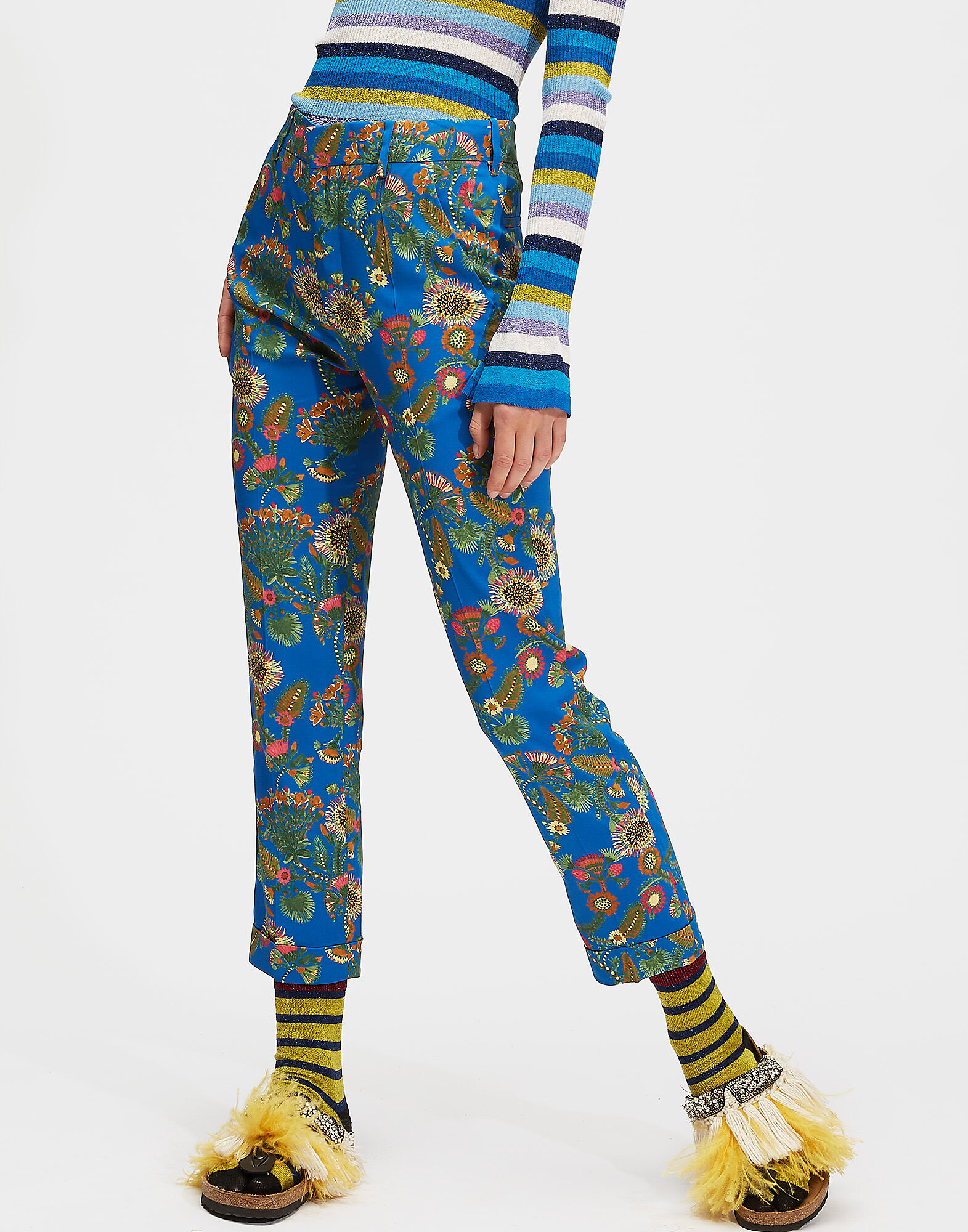 LaDoubleJ Capri Pants Thistle Blu TRO0009VIS001THI0002