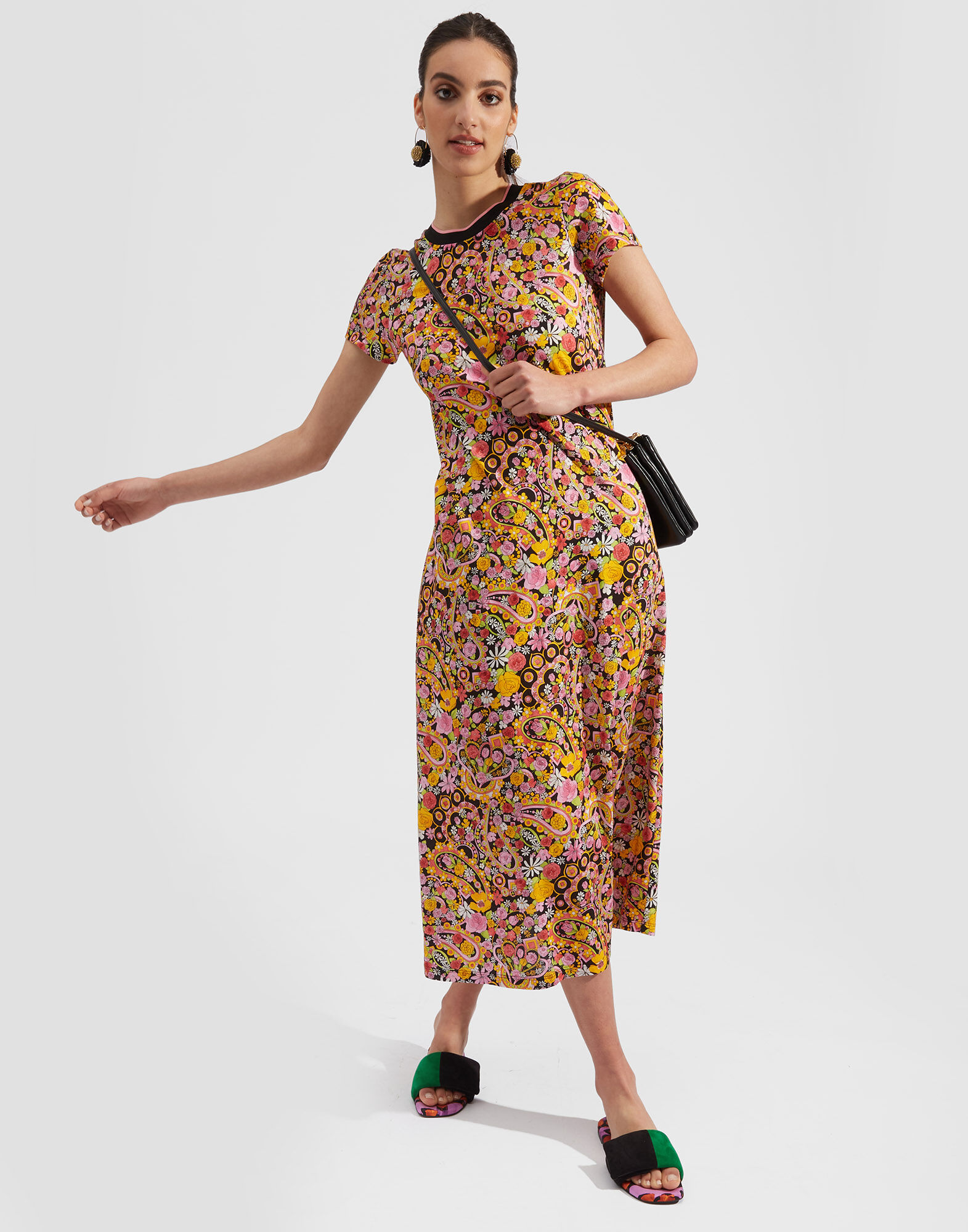 La DoubleJ Sporty Swing Dress Tripping Nero DRE0247JER002TRG0002