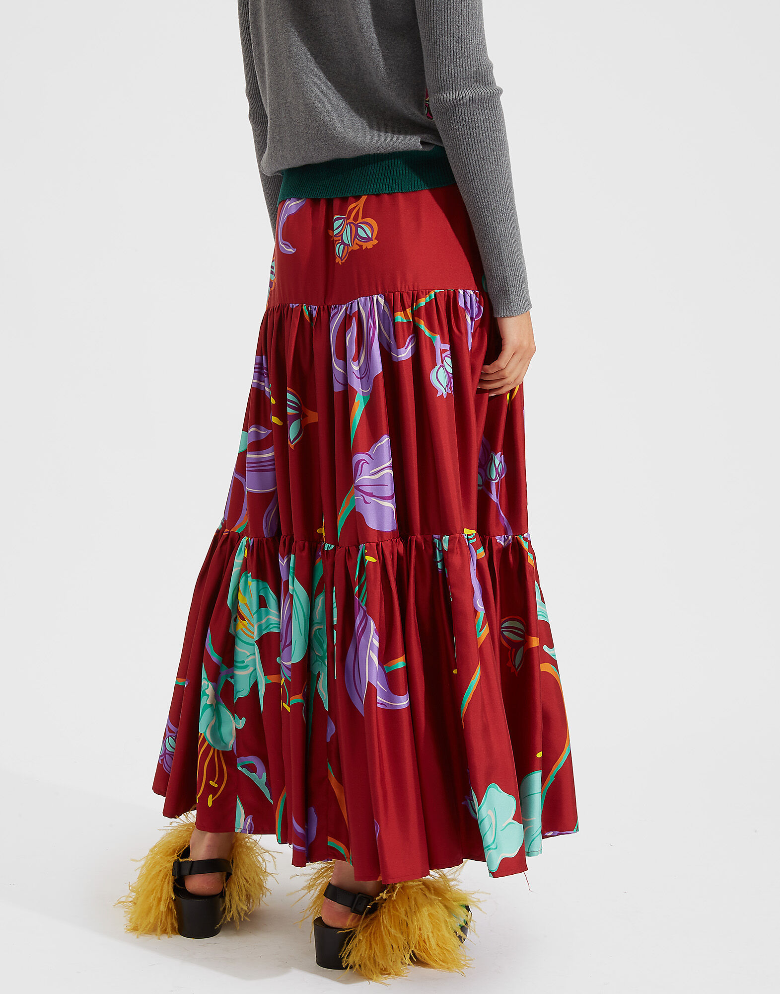 LaDoubleJ Big Skirt Maneater Rosso SKI0001SIL001MAN0002