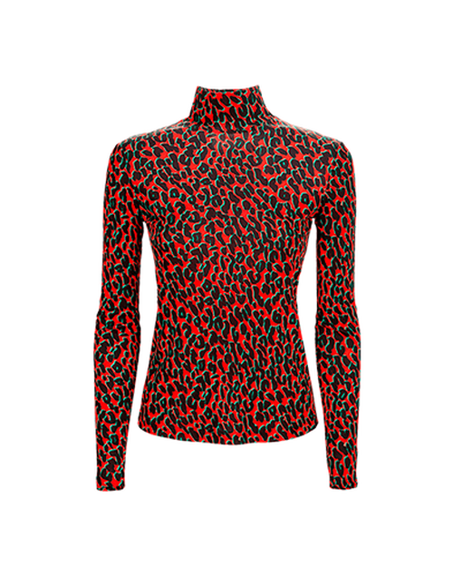 LaDoubleJ Turtleneck Leopard Rosso SHI0030JER003LEO0002