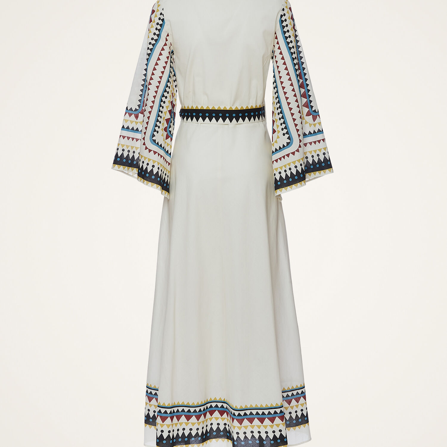 La Doublej Belted Wrap Dress In Doric Placée Cream
