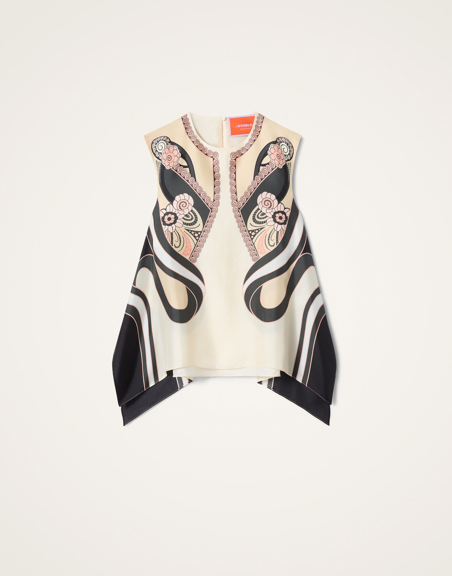 La DoubleJ San Carlo Top Ambrosia Plac&eacute;e Pale Pink TOP0157SIL029AMB03PI02