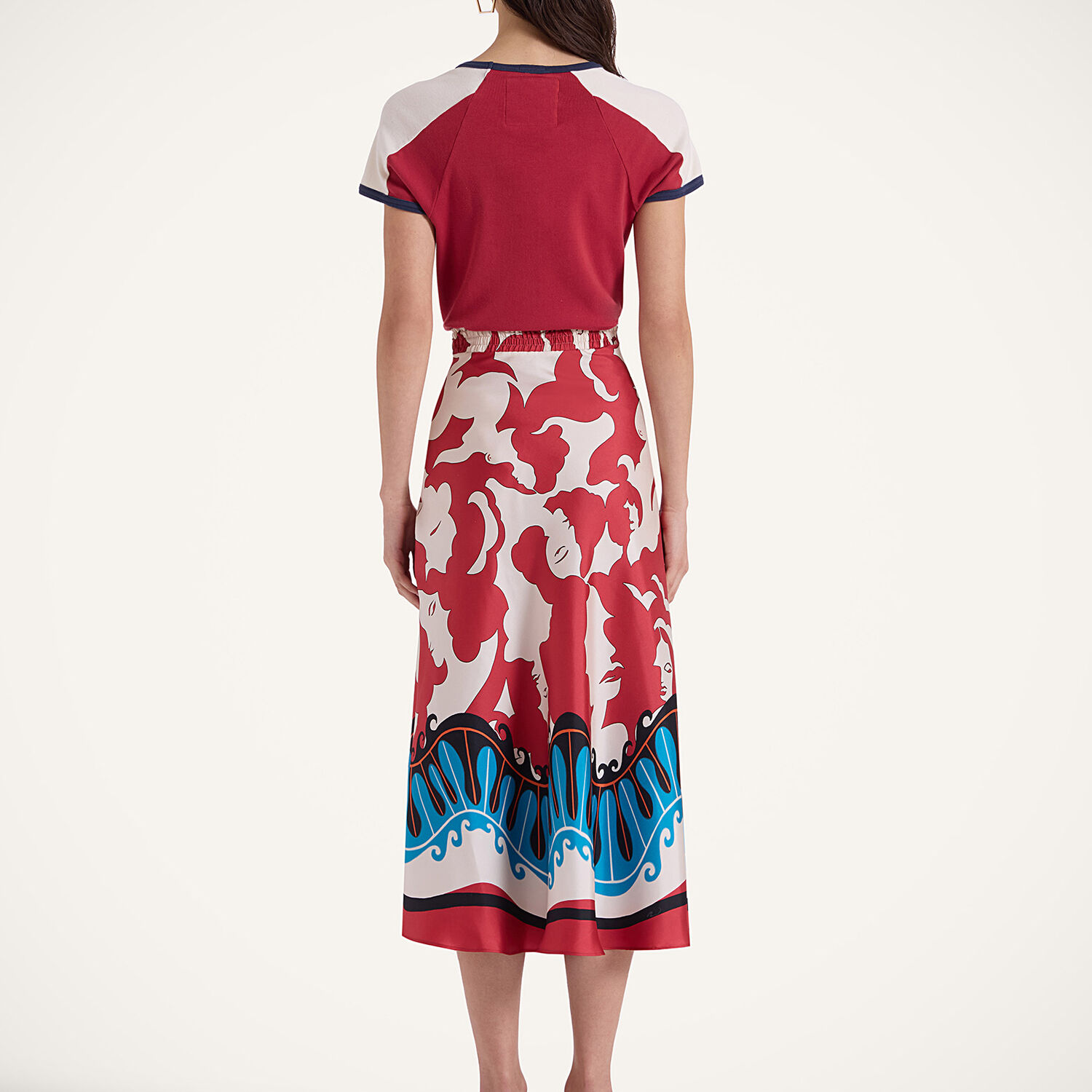 La Doublej X Lungomare Skirt Mamma Placee In Mamma Placée Red
