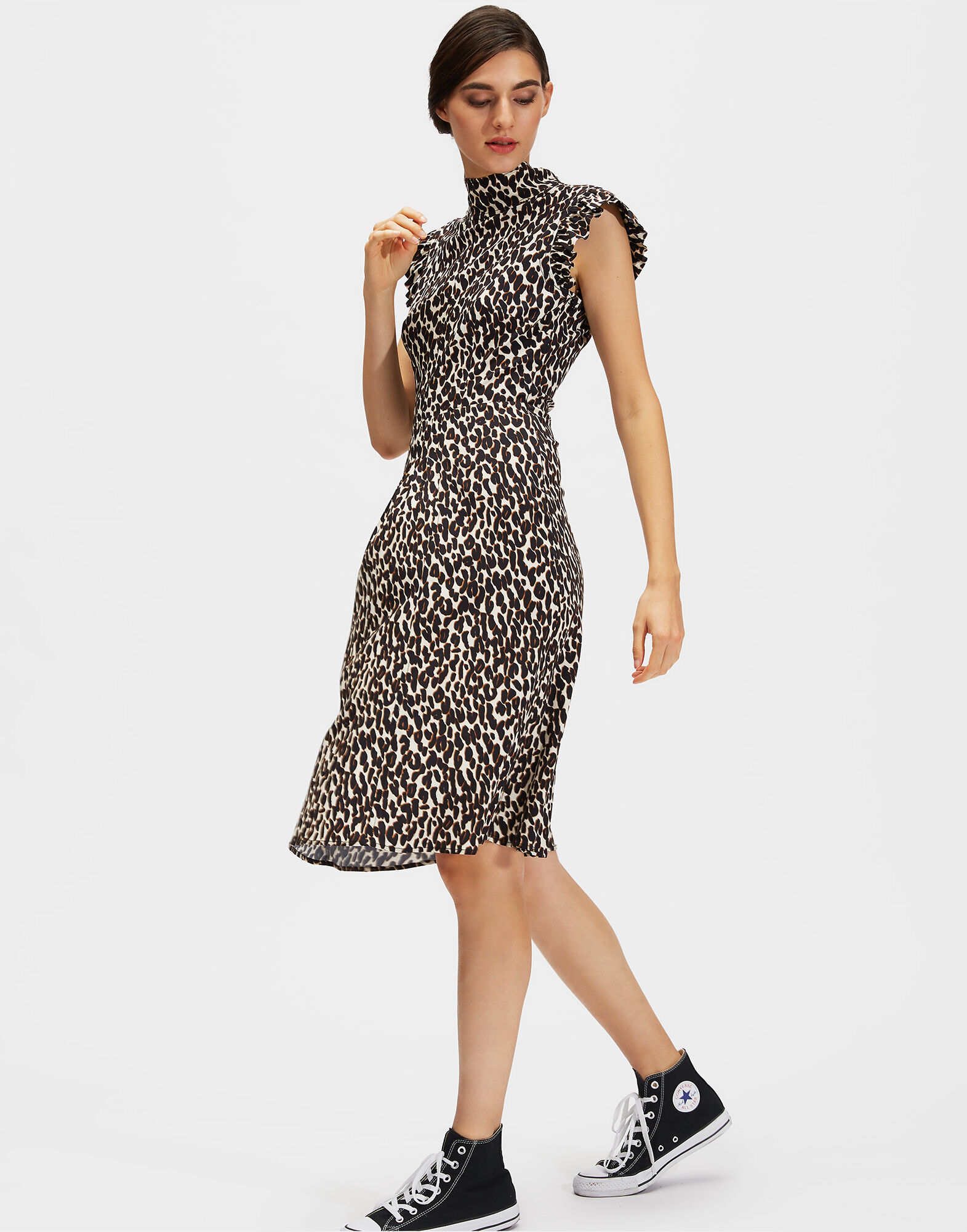 LaDoubleJ Bon Ton Dress Leopard DRE0086VIS001LEO0001