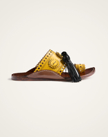 La DoubleJ Sandy Slides La DoubleJ Sandy Slides Solid Yellow SHO0110LEA014SOLIDYE02