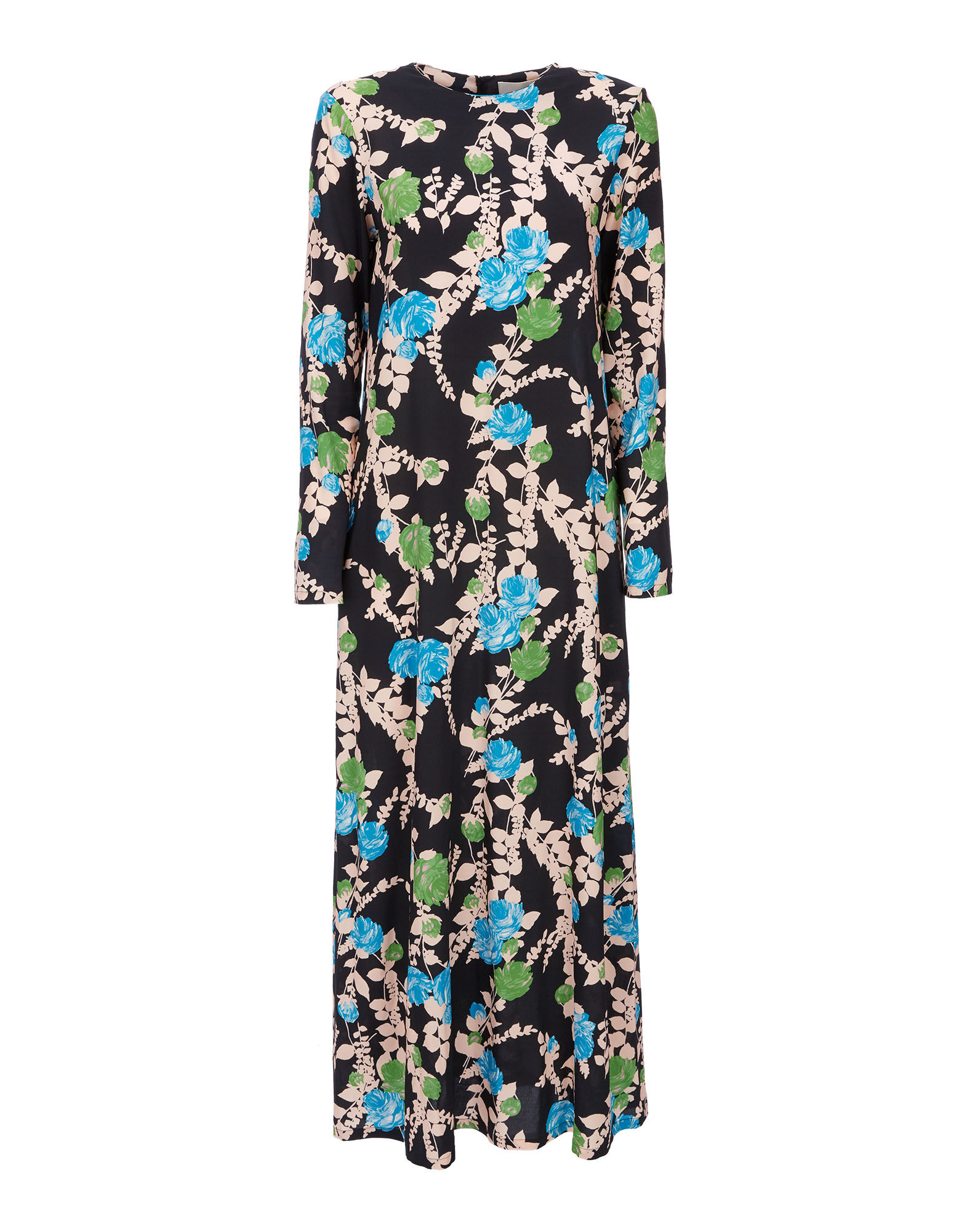 LaDoubleJ Long Sleeves Swing Dress Winter Rose Nero DRE0184VIS001WTR0003