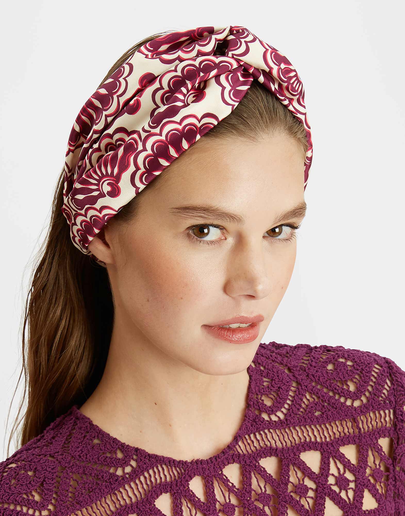 La DoubleJ Pinup Headband Fans Purple HEB0001FOD001FAN01PU01