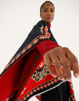 La DoubleJ Soul Poncho La DoubleJ Soul Poncho Cornucopia Placée Black SCA0059WOL025CRN03BL01