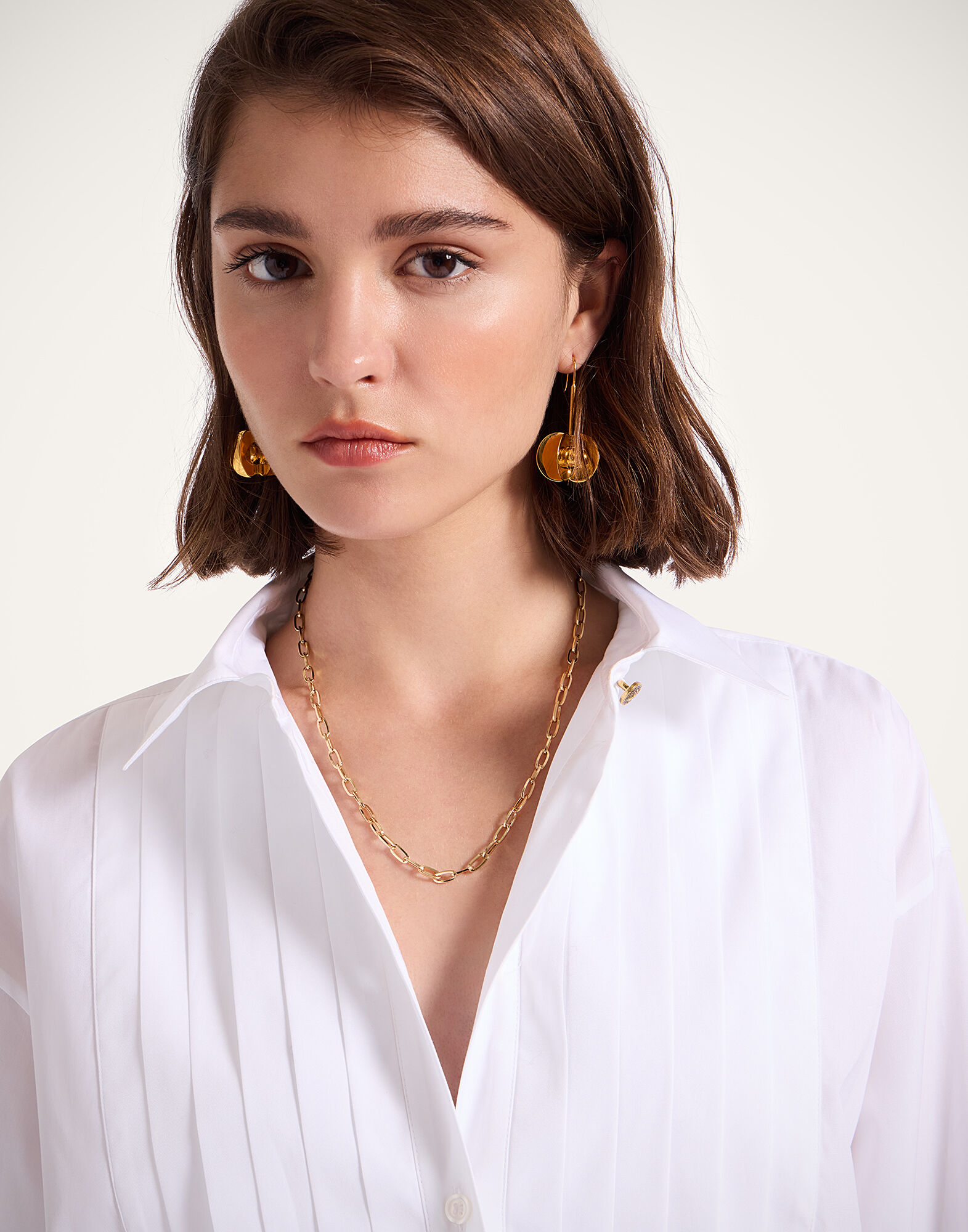 La DoubleJ Dainty Chain 24k Gold Plate NEC0038BRA003SOLIDYE05