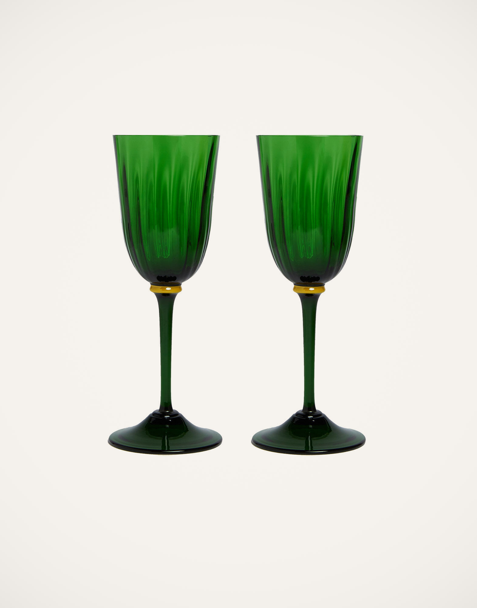 La DoubleJ Wine Glasses Set Of 2 Green GLA0020MUR001GRE0001