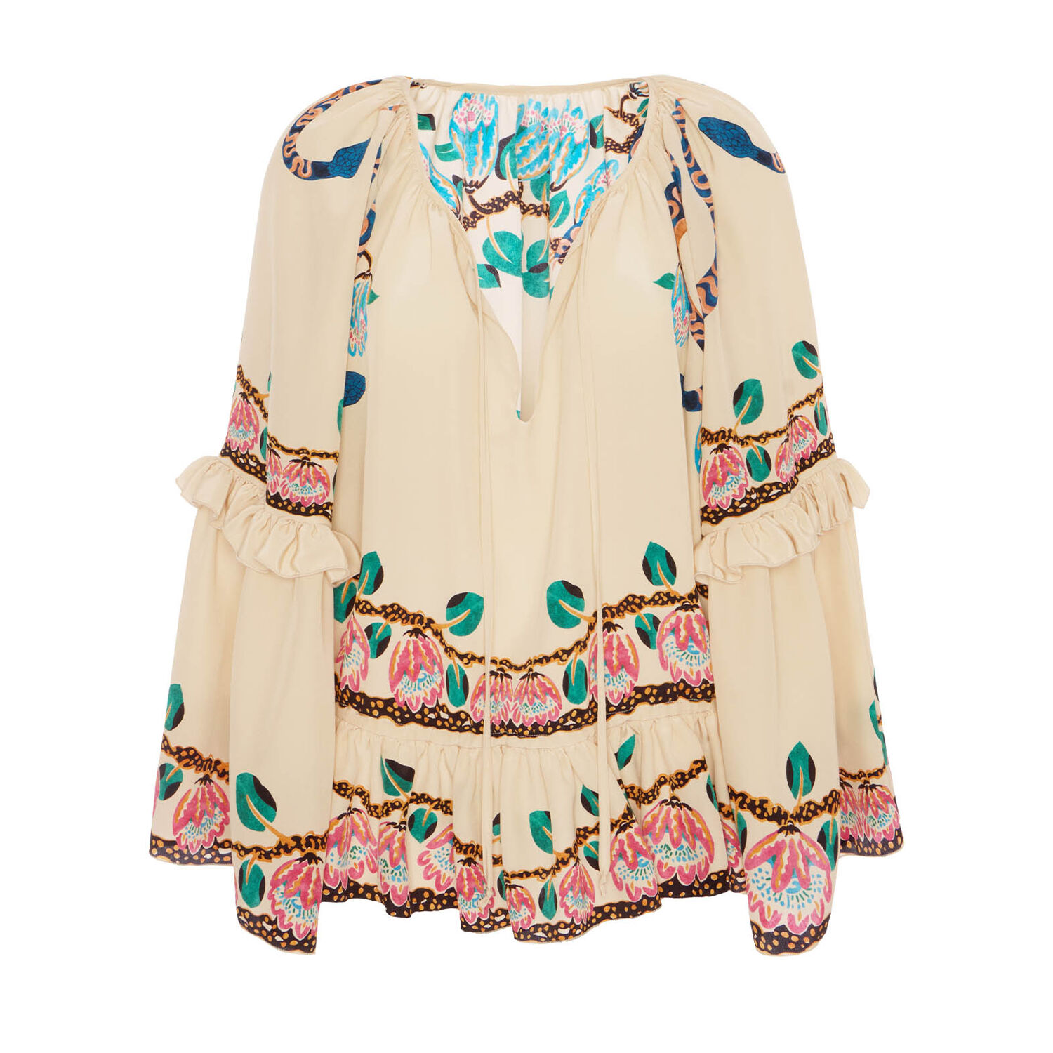 Shop La Doublej Boho Blouse In Eve Ecru