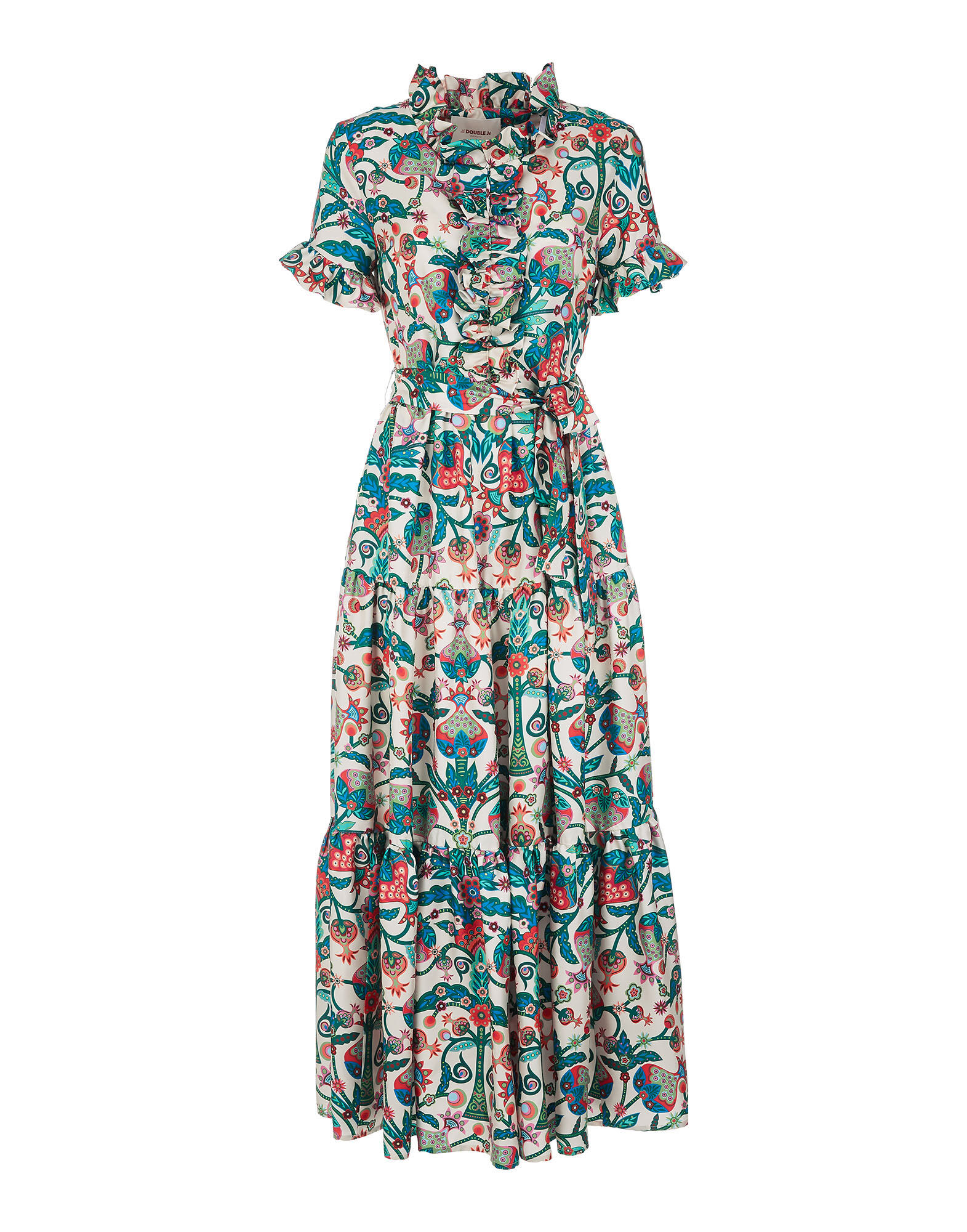 La DoubleJ Long And Sassy Dress Tree Of Life Bianco DRE0017SIL001TFL0001