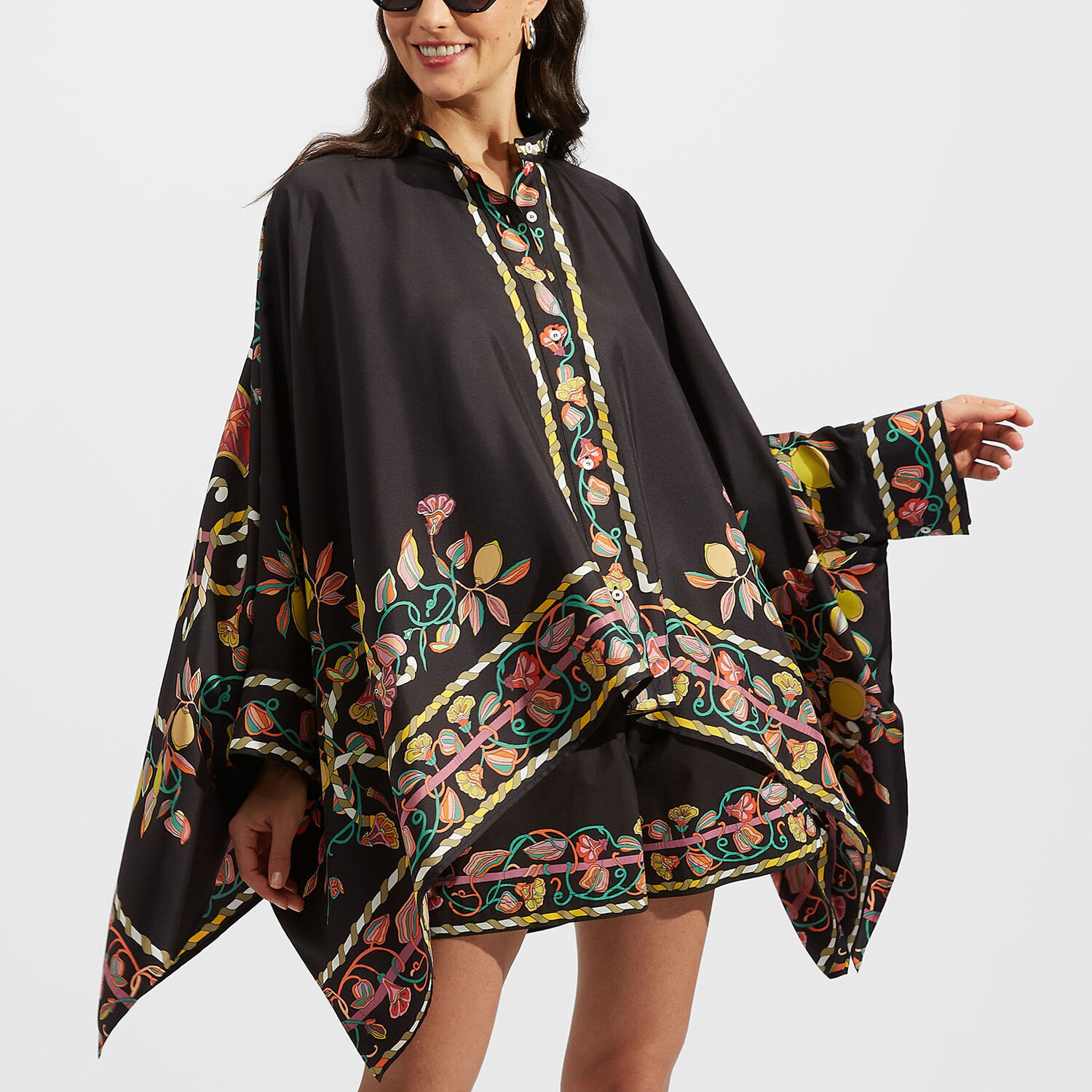 Shop La Doublej Foulard Shirt (placed) In Borboni Placee Nero