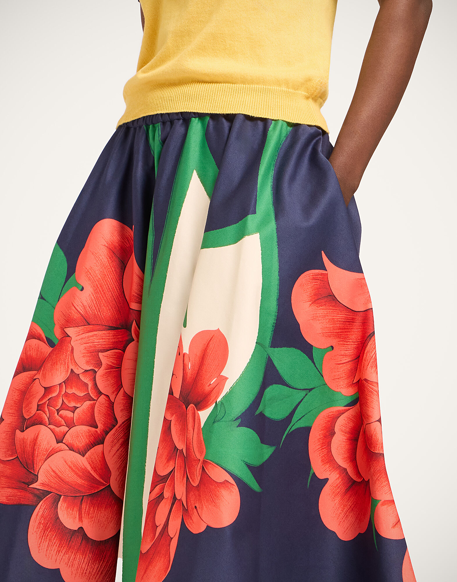 La DoubleJ Ballerina Skirt Queen Peony Plac&eacute;e Blue SKI0199COT094QPE02BU03